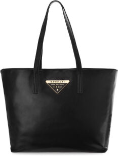 MONNARI klasyczna torba damska na ramię duża pojemna torebka shopper bag - czarna