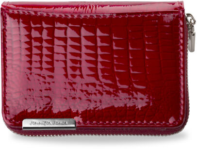 Lakierowany zgrabny portfel JENNIFER JONES - czerwony