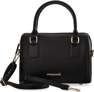 MONNARI klasyczna mała torebka damska elegancki kuferek do ręki i na ramię zgrabna pojemna listonoszka - czarna