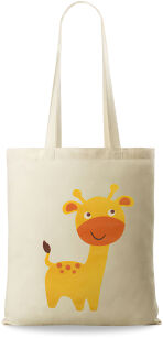 Torba shopperbag eko torba bawełniana z nadrukiem na zakupy- żyrafa