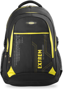 Duży plecak męski do szkoły na wycieczkę BAG STREET - czarno-żółty