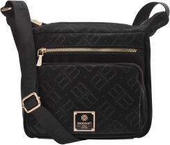 Praktyczna torebka damska Monnari listonoszka sportowa torba - logowana - czarna