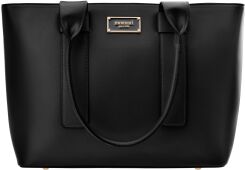 Monnari duża torba do biura aktówka łódka sztywna shopper klasyczna A4 - czarna