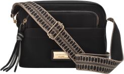 Monnari torba damska zawieszona na pasku torebka listonoszka - czarny