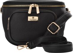 Torebka nerka damska elegancka listonoszka skórzana eko pojemna crossbody - czarna