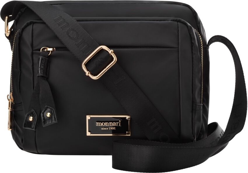 Monnari pojemna torebka dwukomorowa listonoszka torba damska - czarna