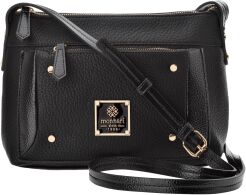 Monnari mała torebka na długim pasku torba listonoszka crossbody - czarna