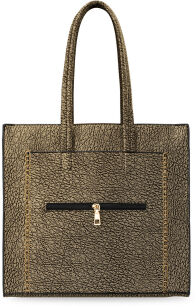 Modny shopper bag torebka damska zakupowa na ramię - zielony