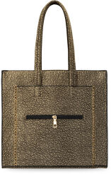 Modny shopper bag torebka damska zakupowa na ramię - zielony