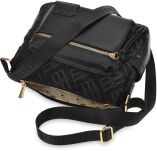 Monnari torba damska crossbody mała torebka na co dzień z kieszeniami i regulowanym paskiem - czarna - 4