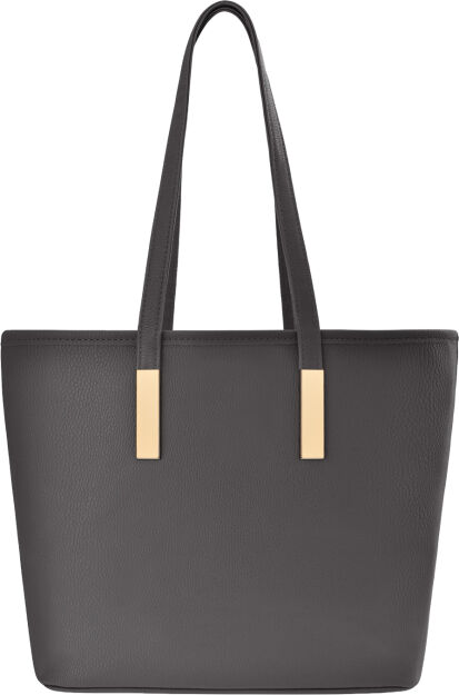 Klasyczna torebka damska shopper bag elegancka torba łódka na ramię - szary