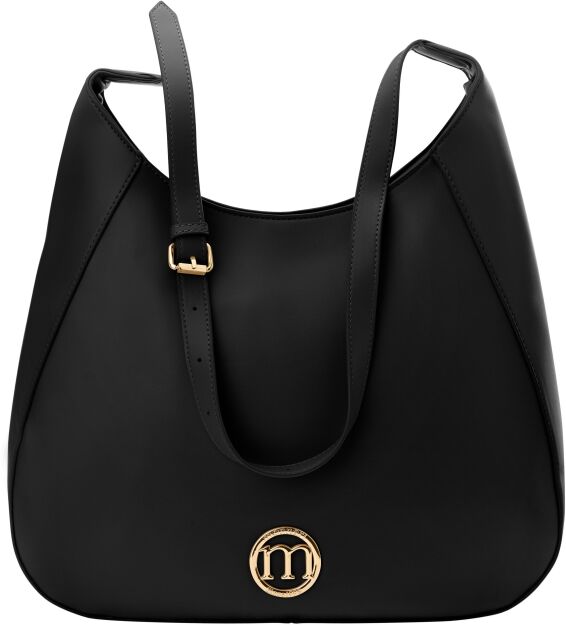 Monnari duża torba klasyczna gładka torebka na ramię elegancka shopper worek - czarny