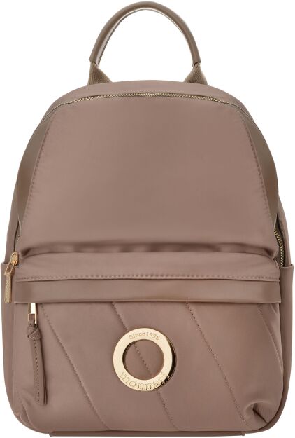 Monnari tekstylny plecak na co dzień sportowy miejski elegancki damski - beżowy