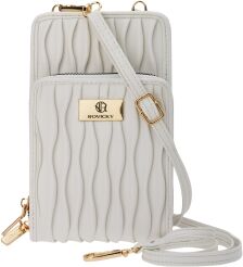 Mała torebka damska portfel etui na telefon 2w1 kopertówka listonoszka - biała