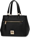 Monnari tekstylna torba damska listonoszka kuferek torebka mini shopper premium - czarna - 2