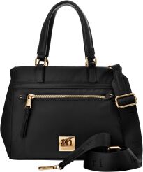 Monnari tekstylna torba damska listonoszka kuferek torebka mini shopper premium - czarna