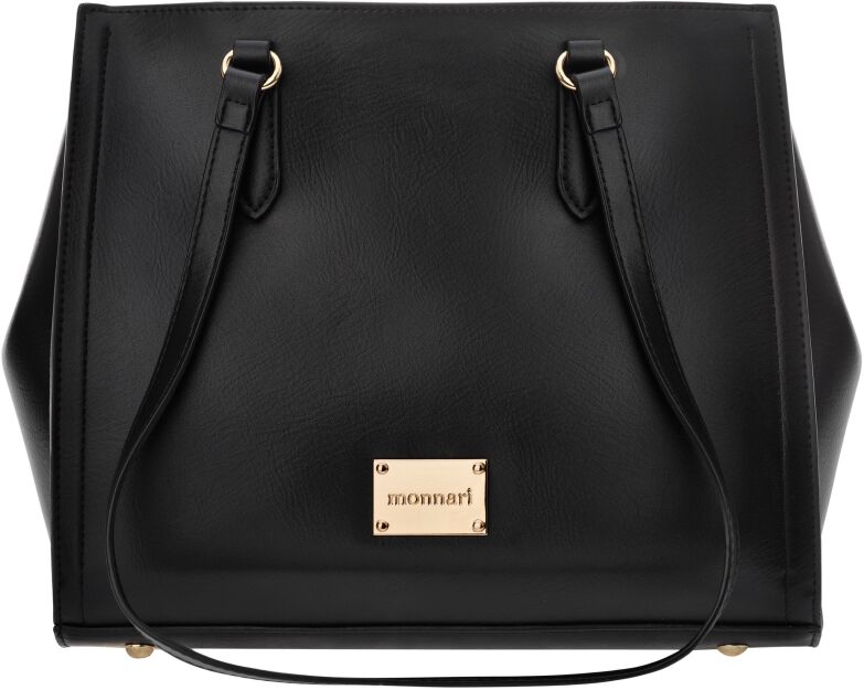 Monnari torba damska duża torebka shopper kuferek na ramię 3 komory - czarna