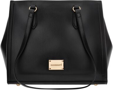 Monnari torba damska duża torebka shopper kuferek na ramię 3 komory - czarna