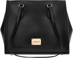 Monnari torba damska duża torebka shopper kuferek na ramię 3 komory - czarna
