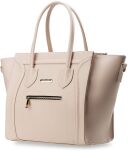 Torba damska bag trapez pojemna klasyczna torebka shopper - różowa - 2