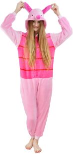 PIŻAMA KIGURUMI JEDNOCZĘŚCIOWE PRZEBRANIE KOSTIUM Z KAPTUREM – PROSIACZEK