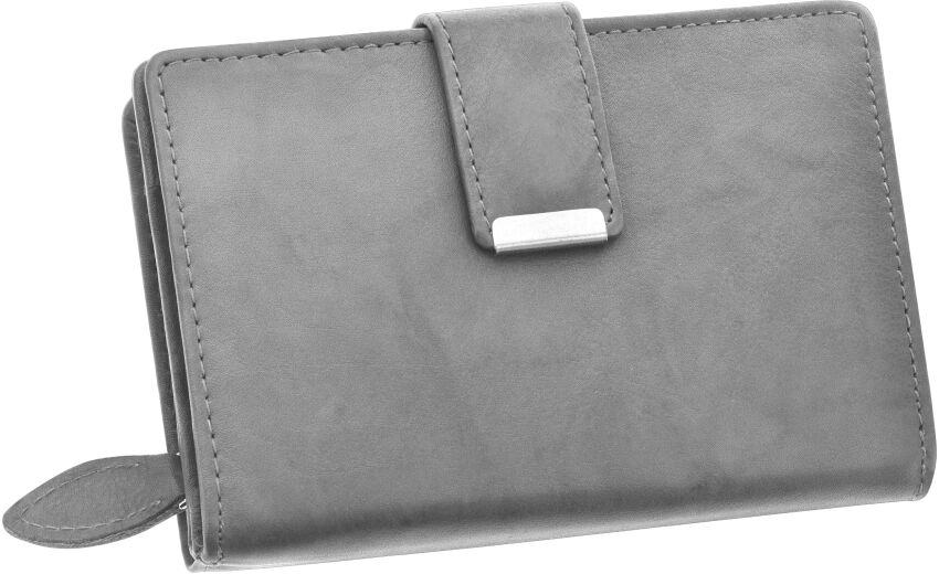 Poręczny damski portfel portmonetka - szary