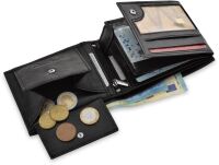 Portfel męski skórzany Peterson RFID duży na karty i bilon skóra naturalna - czarny - 5