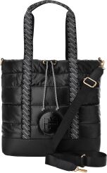 Monnari torba z pikowaniem duża torebka damska shopper miękka sportowa - czarna