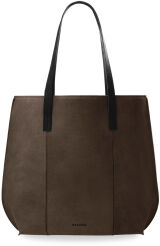 Duża torebka damska shopper bag BALEINE skóra naturalna - brązowy