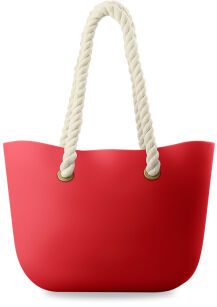   SILIKONOWA TOREBKA TORBA SHOPPER BAG,JELLY BAG - GUMA - CZERWONY