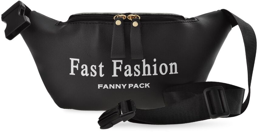 Nerka damska torebka crossbody saszetka biodrówka ze skóry eko - czarna