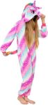 Piżama kigurumi jednoczęściowe przebranie kostium – różowo-niebieski jednorożec - 2