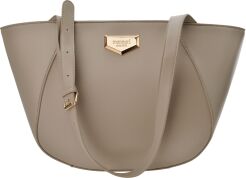 Monnari torba damska na rączkach shopper łódka klasyczna torebka aktówka - taupe