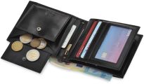 Portfel męski skórzany Rovicky z ochroną RFID na karty elegancki na prezent - czarny - 5