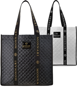MONNARI PIKOWANY SHOPPER NA ZAKUPY POJEMNA DUŻA TOREBKA DAMSKA LOGOWANA TORBA ZAKUPOWA NA RAMIĘ