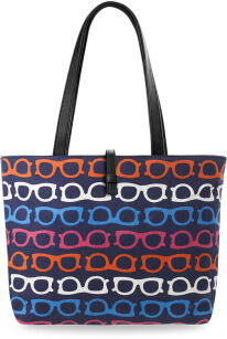 Torebka damska shopperbag eko torba na ramię do ręki kolory wzory - okulary