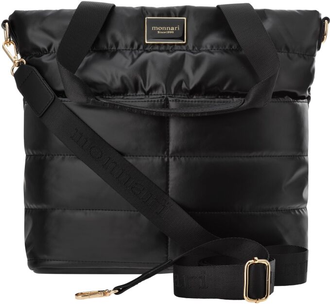 Torba Monnari miękka sportowa torebka duża pojemna shopperka - czarna