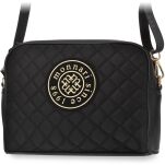 Monnari torebka damska pikowana crossbody na ramię z regulowanym paskiem - czarna - 2