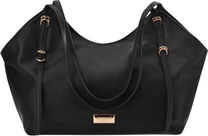 Monnari pojemna torba damska duża torebka worek shopper bag na ramię elegancka - czarna