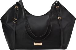 Monnari pojemna torba damska duża torebka worek shopper bag na ramię elegancka - czarna
