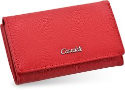 Cavaldi klasyczny mały portfel damski portmonetka w eleganckim pudełku - czerwony