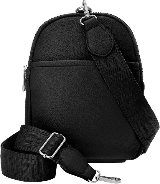 Saszetka plecak torebka 3w1 crossbody na jedno ramię praktyczna listonoszka - czarna