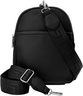 Saszetka plecak torebka 3w1 crossbody na jedno ramię praktyczna listonoszka - czarna