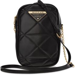 Monnari pikowana torba crossbody listonoszka torebka na telefon - czarna