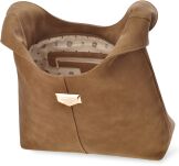Monnari torebka damska typu worek duża torba na ramię zamszowa nubukowa shopperka - camel - 4