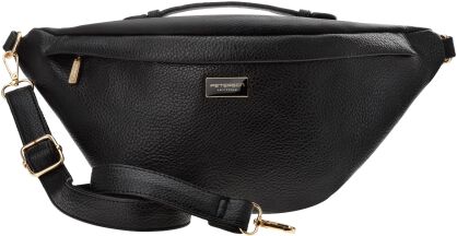 Duża nerka damska biodrówka elegancka klasyczna torebka crossbody - czarna