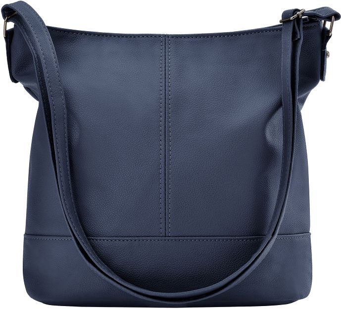 Torebka listonoszka pojemna torba na ramię z długim paskiem miejska klasyczna - granatowa