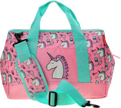 Torba do wózka organizer jednorożec duża podróżna dziecięca - różowa