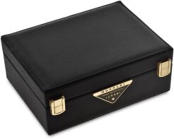 Elegancki kuferek na biżuterię MONNARI kosmetyczka etui szkatułka - czarny
