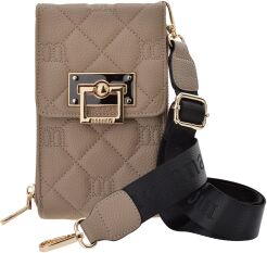 Torebka na telefon Monnari elegancka saszetka z paskiem na ramię - beżowa